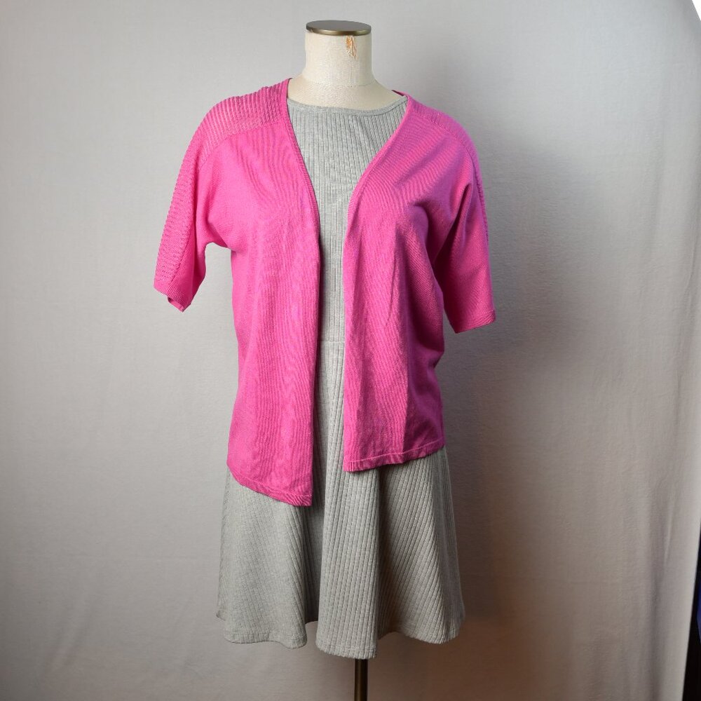 Coldwater Creek Pink Cardigan 3/4 Sleeve, Size M (10-12)